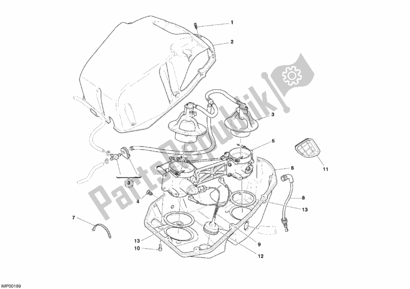 Tutte le parti per il Corpo Farfallato del Ducati Superbike 999 S USA 2005